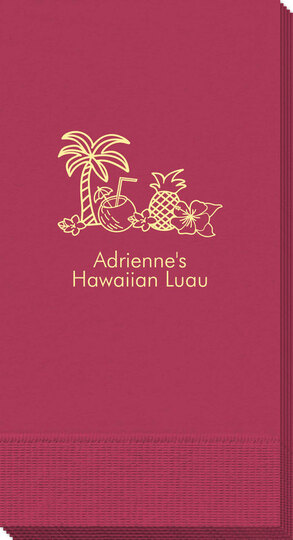 Tropical Hawaiian Luau Guest Towels